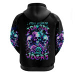 Rose Skull Hoodie Stuck Between IDK IDC And IDGAF DT01
