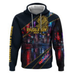 Ryuguji Ken Draken Hoodie Neon Dragon Yakuza Art Style