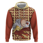 Saitama - One Punch Man Hoodie Anime Text Pattern Style