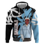 Sakonji Demon Slayer Hoodie Blue Graffiti Anime Style