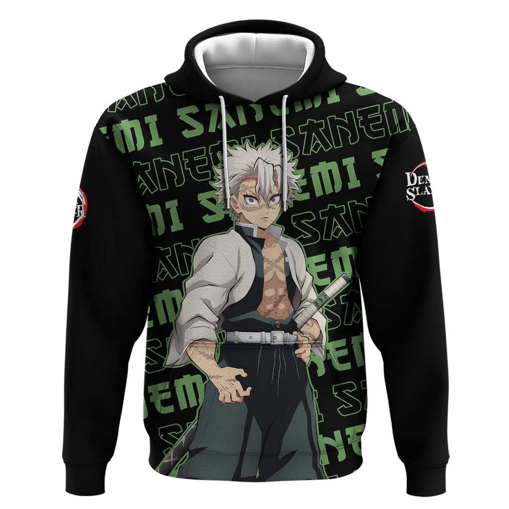 Sanemi Shinazugawa - Demon Slayer Hoodie Anime Mix Pattern Style Sanemi Shinazugawa - Demon Slayer Hoodie Anime Mix Pattern Style