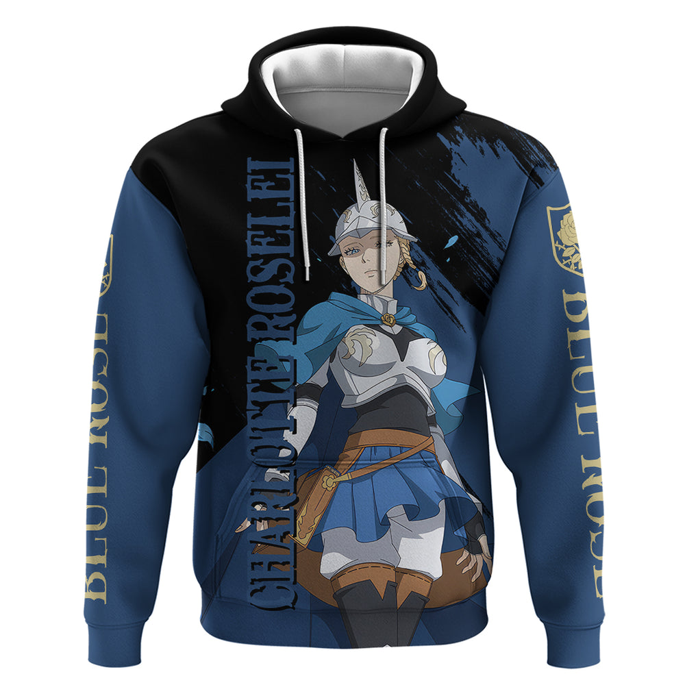 Blue Rose Charlotte Roselei Hoodie Black Clover Blue Rose Charlotte Roselei Hoodie Black Clover