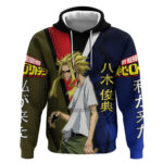 All Might Dual Form Hoodie Japanese Comic Book Style