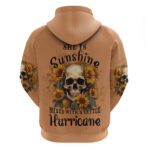 She Is Sunshine Sunflower Skull Hoodie