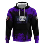 Shinobu Kocho Demon Slayer Purple Grunge Design Hoodie with Butterfly Theme and Calm Expression