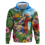 Shoto Todoroki Summer Chill Hoodie Tropical Anime Leisure Scene