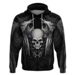 Skull and Wings Hoodie Even The Devil Was Once An Angel