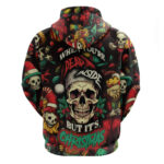 Skull Christmas Hoodie When You're Dead Inside But It's Christmas