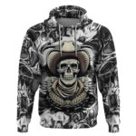Skull Cowboy Hoodie Out Law