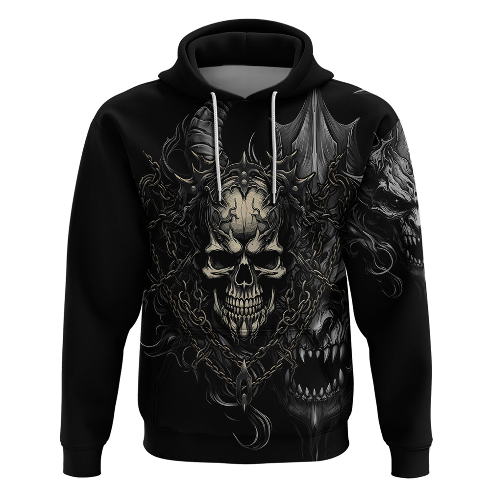 Skull Demon Fantasy Hoodie Time To Unleash A Litte Hell Skull Demon Fantasy Hoodie Time To Unleash A Litte Hell