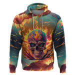 Skull Flaming Hoodie I Can Fix Stupid But It's Gonna Hurt