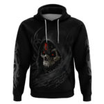 Skull Hoodie Black Reaper DT01