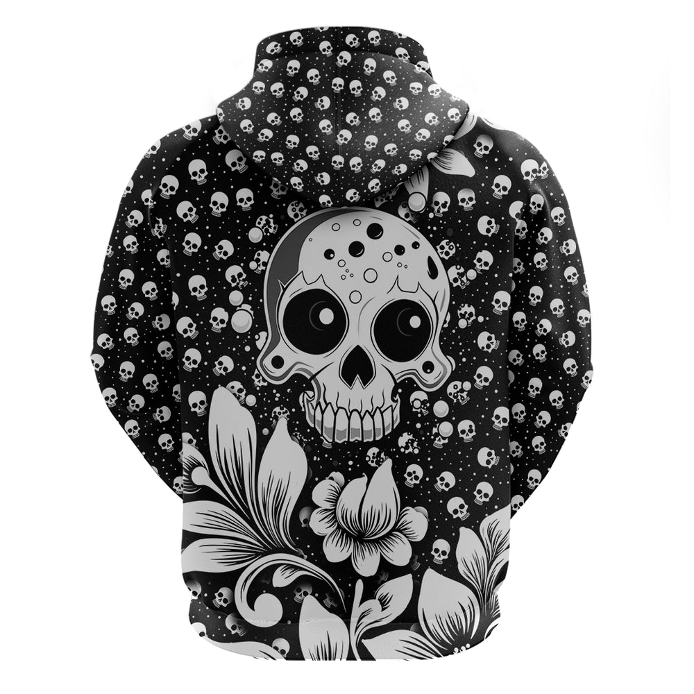 Skull Hoodie Cute Skull Fun and Floral Skull Hoodie Cute Skull Fun and Floral