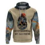 Skull Hoodie Hello Darkness My Old Friend DT01