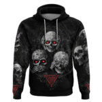 Skull Hoodie No See No Hear No Speak Evil DT01