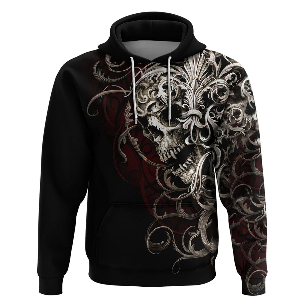 Skull Hoodie Silver Warrior Royal DT01 Skull Hoodie Silver Warrior Royal DT01