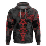 Skull Horror - Satan Symbol Grunge Hoodie