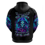 Skull Lady Hoodie Rose Skull She Whispered Back Iam The Storm DT01