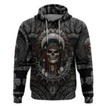 Skull Native American Warrior Hoodie
