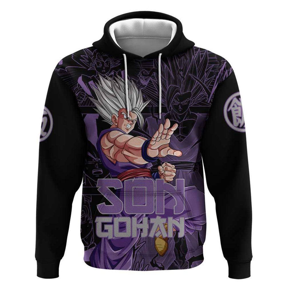 Son Gohan - Dragon Ball Hoodie Pattern Anime Mix Manga Style Son Gohan - Dragon Ball Hoodie Pattern Anime Mix Manga Style