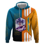 Son Goku from Dragon Ball Hoodie with Orange Gi Power Pose and Energy Effect Design