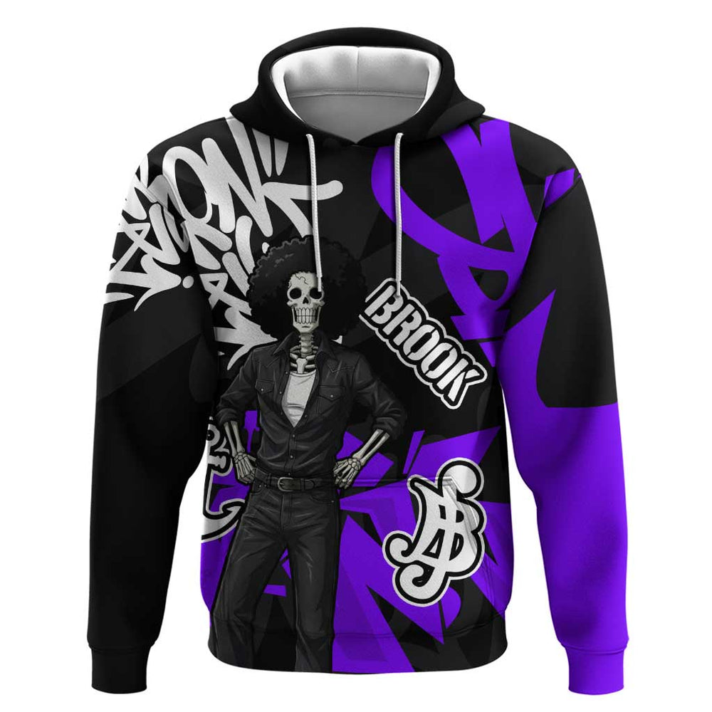 Brook One Piece Hoodie Graffiti Street Art Anime Collage Brook One Piece Hoodie Graffiti Street Art Anime Collage