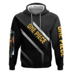 Brook One Piece Hoodie with Skeleton Musician Pose and Stylish Design
