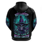 Buckle Up Buttercup Skull Witch Halloween Hoodie