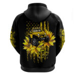 Sunflower Jeep Hoodie American Flag Sunflower Jeep DT01