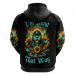 Sunflower Skull Hoodie I'm Blunt Because God Rolled Me That Way DT01