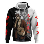 Taizo Hasegawa Hoodie Grunge Edo Comedy Ink Style