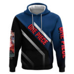 Buggy One Piece Hoodie with Clown Pirate Pose and Colorful Bold Design