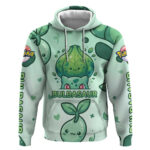 Bulbasaur Hoodie Playful Leafy Sprout Art