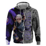 Tengen Uzui Demon Slayer Hoodie with Flashy Ninja Outfit and Explosive Sound Effects Design