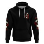 The Good Girl In Me 3 Skulls Rose Vintage Hoodie