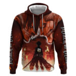 Burning Attack on Titan Hoodie Anime Mix Trippy Style