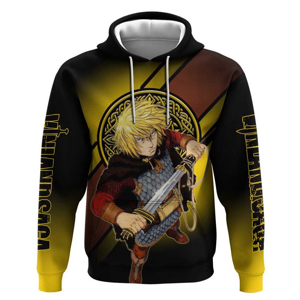 Thorfinn Norse Avenger Hoodie Viking Manga Illustration Style Thorfinn Norse Avenger Hoodie Viking Manga Illustration Style