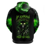 Thunder Skull Hoodie If Karma Don't Hit You Trust Me I Will DT01