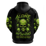 Thunder Skull Hoodie Thunder Skull I Never Alone My Demon With Me 24 7 DT01