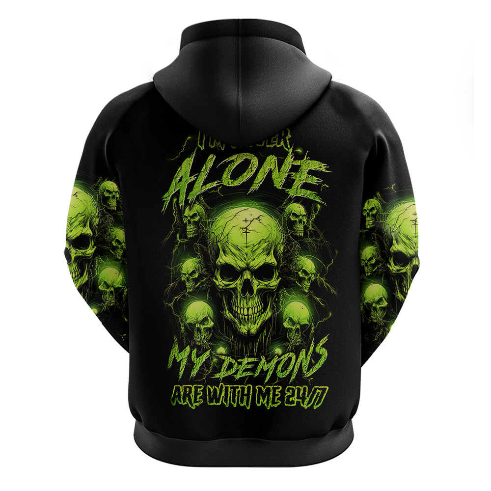 Thunder Skull Hoodie Thunder Skull I Never Alone My Demon With Me 24 7 DT01 Thunder Skull Hoodie Thunder Skull I Never Alone My Demon With Me 24 7 DT01