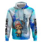 Tony Tony Chopper One Piece Blue Theme Hoodie with Cute Reindeer Design and Transformation Forms