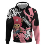 Tony Tony Chopper One Piece Hoodie Graffiti Street Art Anime Collage