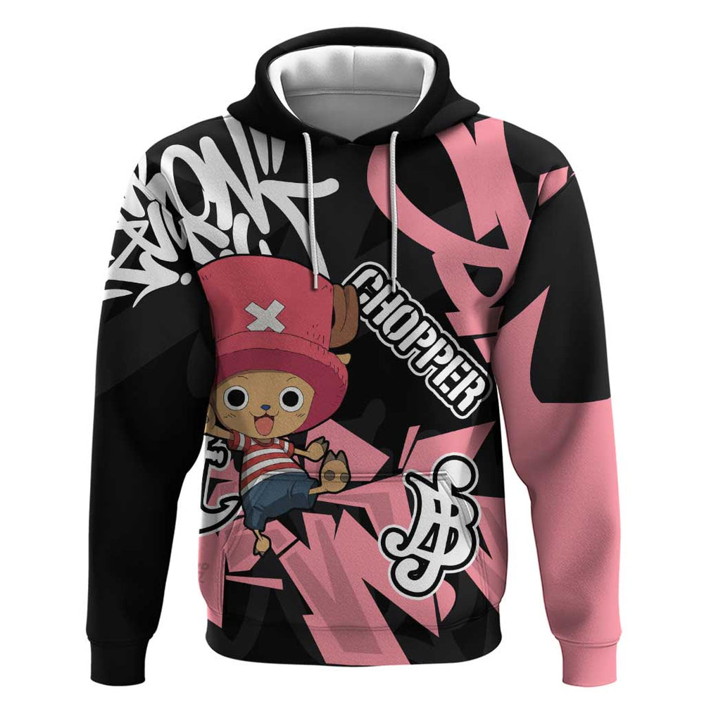 Tony Tony Chopper One Piece Hoodie Graffiti Street Art Anime Collage Tony Tony Chopper One Piece Hoodie Graffiti Street Art Anime Collage