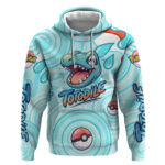 Totodile Hoodie Vibrant Kawaii Splash Pop Art