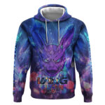 Touka Kirishima Tokyo Ghoul Hoodie Cyberpunk Neon Style with Crystal Wings Effect