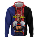 All Might My Hero Academia Hoodie Red and Blue Theme