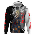 Tsukuyo Hoodie Edo Shinobi Ink Brush Style
