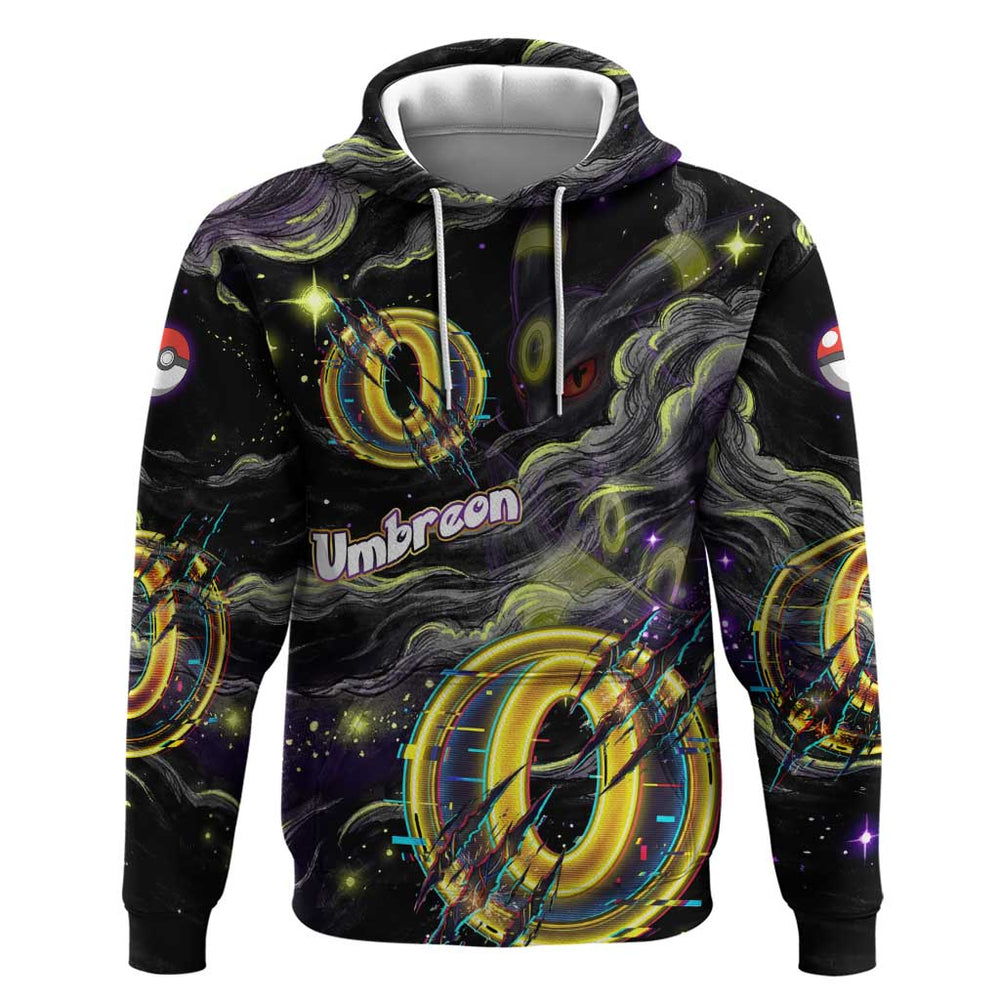 Umbreon Hoodie Cosmic Neon Galaxy Art Umbreon Hoodie Cosmic Neon Galaxy Art
