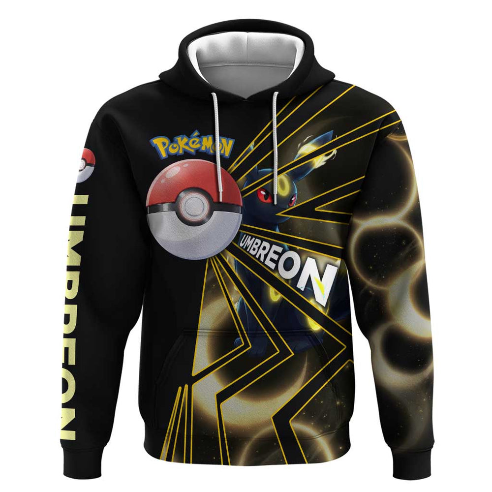 Umbreon Pok Hoodie Lunar Eclipse Comic Style Umbreon Pok Hoodie Lunar Eclipse Comic Style