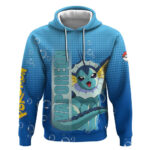Vaporeon from Pok Hoodie with Water Type Ability and Swimming Pose Design